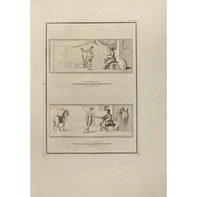 Minerva Repressing The Fury of Achilles from "Antiquities of Herculaneum" is an etching on paper realized by Giuseppe...