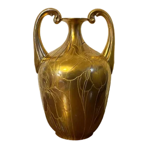 Antique Late 19th Century Arts & Crafts Gold Amphora Vase by Sidney T. Callowhill