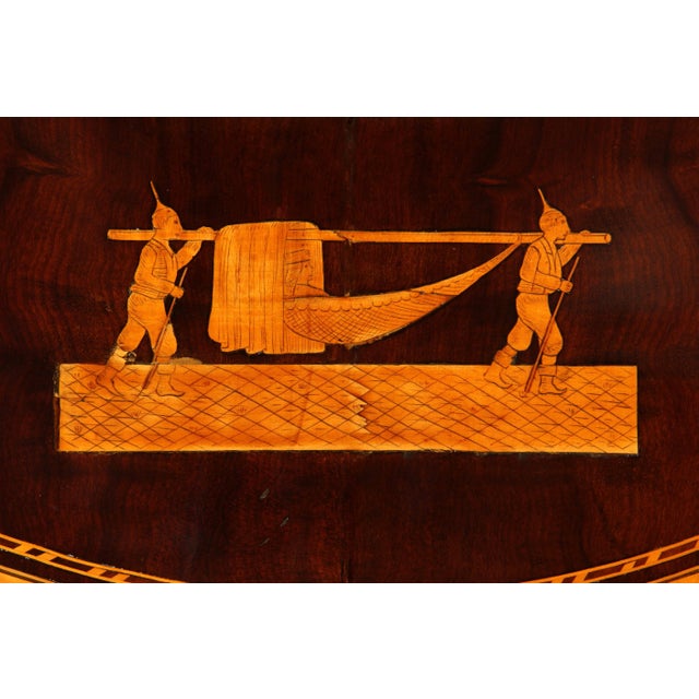 Brown Mid 19th Century Side Table with Tunbridge Marquetry, 1850 For Sale - Image 8 of 18