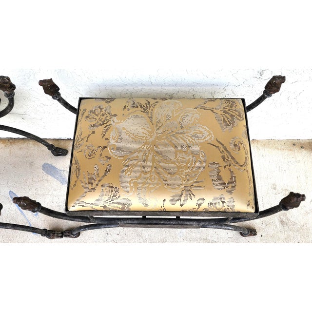 Pair of Curule Benches Footstools With Lion Motif For Sale - Image 14 of 18
