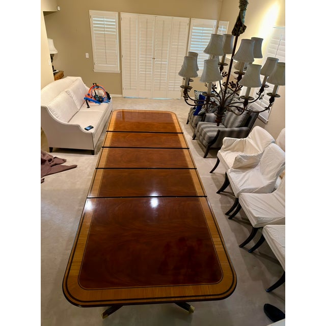 1990s Regency Dining Table and Chairs For Sale - Image 17 of 18