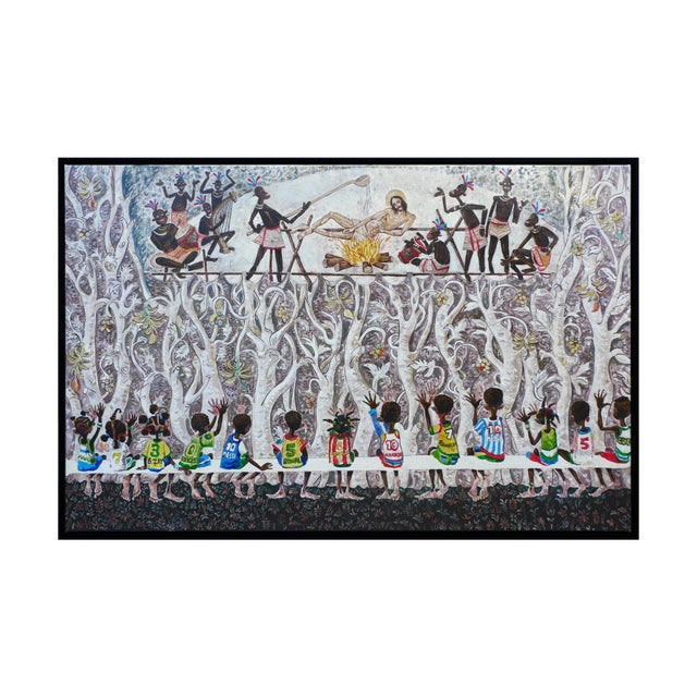 2010s Douglas Perez Castro "Sano Entretenimiento II" Contemporary Surrealist Social Commentary Painting, 2015 For Sale - Image 5 of 12