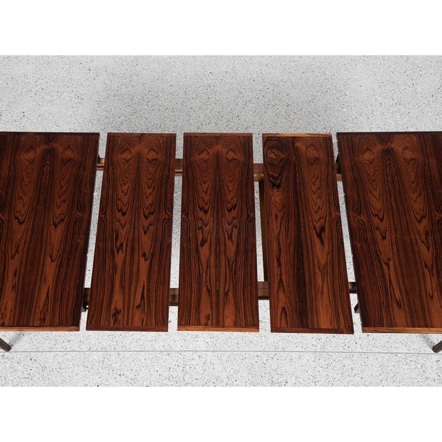 Midcentury Extendable Dining Table in Rosewood attributed to Alf Aarseth for Gustav Bahus 1960s For Sale - Image 6 of 12