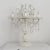 White Murano Glass Table Lamp with Pendants, Crystal Octagons Chains, 5 Lights, Handmade Made in Italy, 2000s For Sale - Image 6 of 13