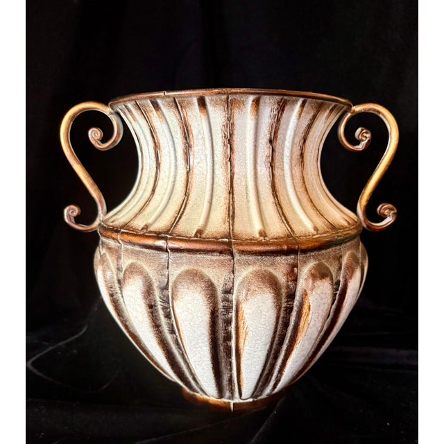 Grecian Style Metal Vase For Sale - Image 12 of 12