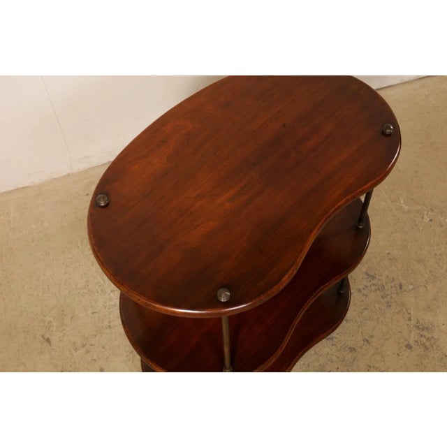 French 3-Tier Kidney-Shaped Table, Mid 20th For Sale - Image 10 of 12