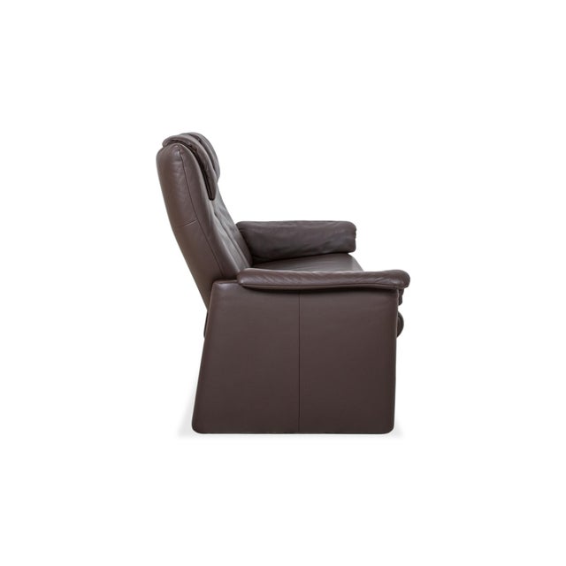 Leather 2-Seater Sofas, Armchair and Ottoman in Leather from Erpo Milano, Set of 4 For Sale - Image 13 of 18