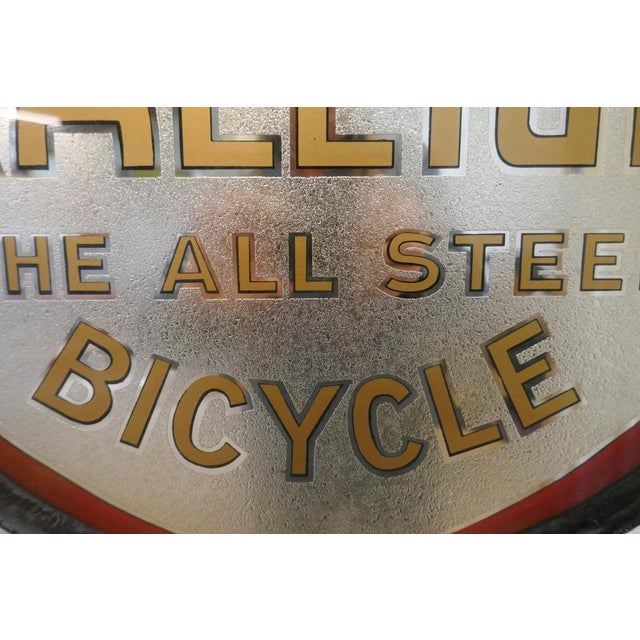 Double Sided Raleigh Bike Advertising Shop Sign in Glass, 1920s For Sale - Image 4 of 7