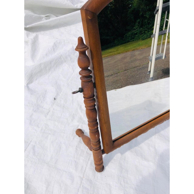 Vintage Solid Maple Wood , Men's Shaving Mirror 15" W X 19" H , No makers mark , Mirror and Frame in Excellent Condition,...