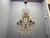 Large Gilded Florentine Tole and Crystal Chandelier, 1950s For Sale - Image 10 of 12