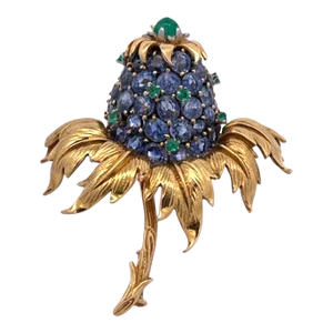 Tiffany Schlumberger Thistle Sapphire Brooch