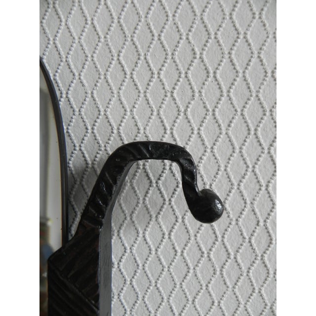 Black Art Deco Mirror with Faceted Glass in Steel Frame, 1940s For Sale - Image 8 of 18