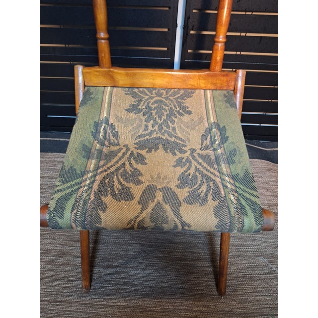 Antique folding chair I have another chair available but with different fabric.