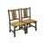 Asian Pair Zen Oriental Straight Legs Bars Backrest Solid Wood Chairs For Sale - Image 3 of 8
