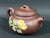 Chinese Late 20th Century Chinese Art Yixing Clay Teapot With Enamel Flower Design For Sale - Image 3 of 10