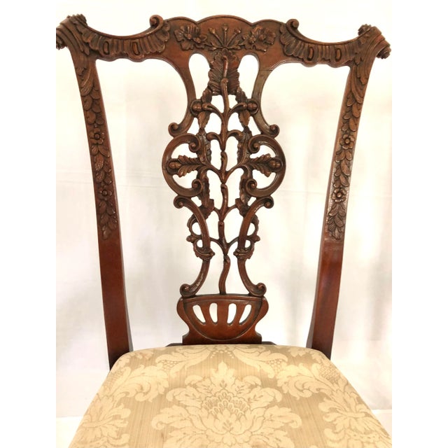 English Early 20th Century Antique English Chippendale Dining Chairs - Set of 12 For Sale - Image 3 of 13
