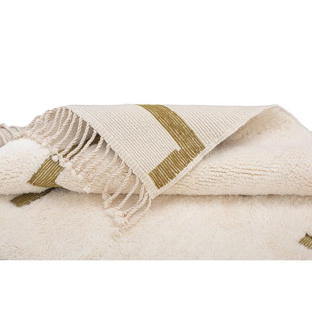 Olive Hand-Knotted Wool Premium Rug by Azele Studio For Sale - Image 8 of 11