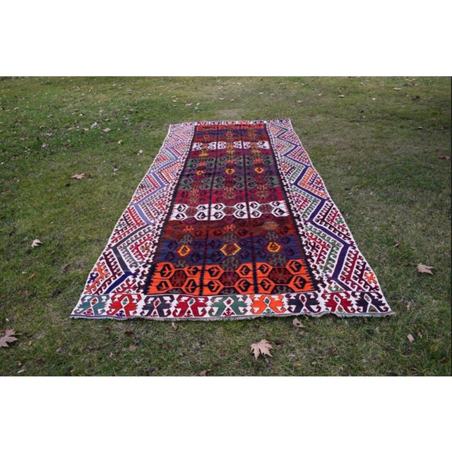 Oversize Turkish Kilim Rug For Sale - Image 11 of 11