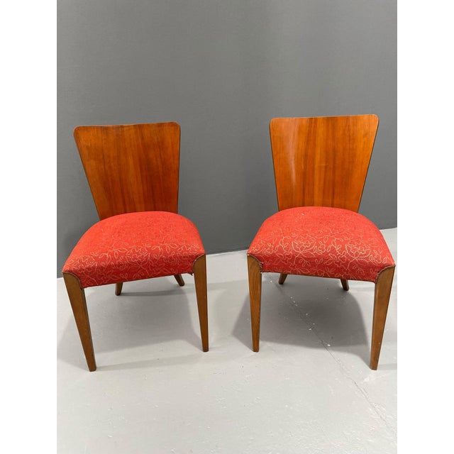 H-214 Chairs in Walnut by Jindřich Halabala, 1950s, Set of 4 For Sale - Image 13 of 18