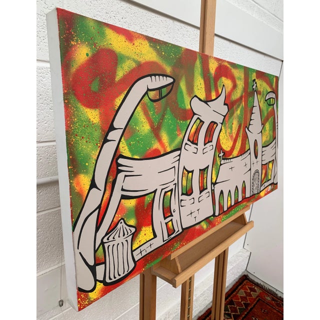 Silver Street With Abstract Background Pop Art by British Urban Graffiti Artist For Sale - Image 6 of 9