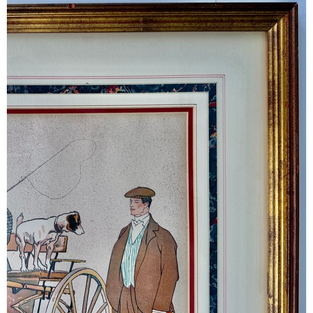 Pair Framed Edward Penfield “Country Carts” Equestrian Color Lithographs, 1900 For Sale - Image 17 of 18