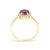 Early 21st Century 10K Yellow Gold Purple Amethyst and 1/10 Cttw Diamond Halo Ring For Sale - Image 5 of 7