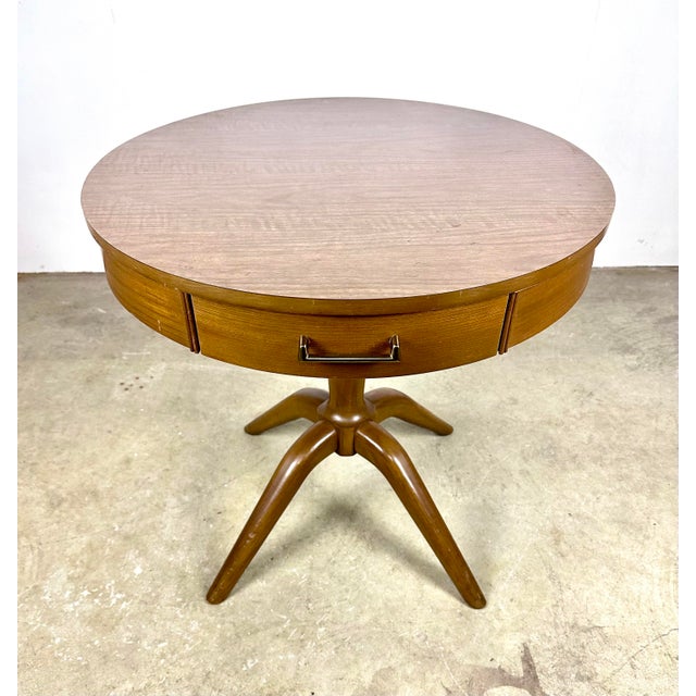 Mid Century Modern Drum Accent Table by Mersman Chairish
