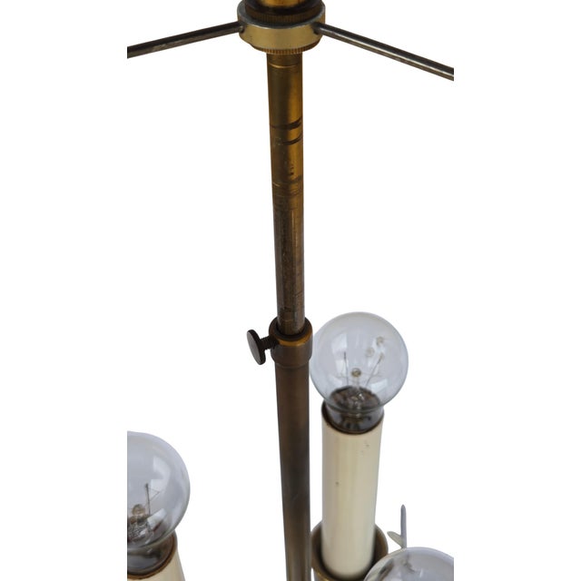 1960s Vintage Brass Bouillotte Lamp With Drum Shade For Sale - Image 5 of 14