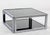 Sharp Square 2 Tier Modern Chrome Base Smoked Glass Coffee Table w/ Shelf MINT For Sale - Image 9 of 10