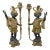 57 Inches Tall Pair Vintage Brone Baroque Light Statues For Sale