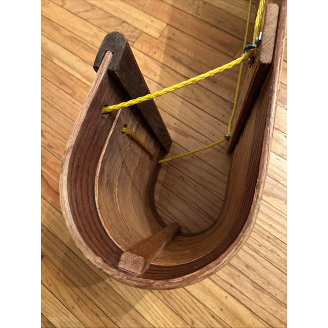 VTG 1960s Paris Bentwood Wooden Toboggan for Use or Rustic Lodge Décor For Sale - Image 10 of 16