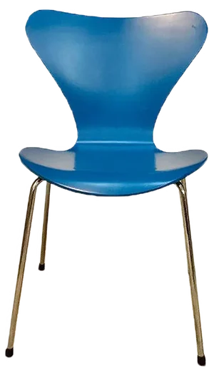 Danish Blue Series 7 3107 Stackable Dining or Desk Chair by Arne Jacobsen for Fritz Hansen, 1955