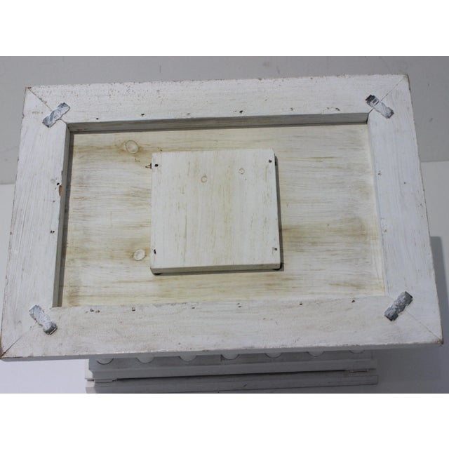 White Neoclassic Revival Greek Parthenon Bird-House Decor Adirondack Folk Art in Painted Whitewashed Wood For Sale - Image 8 of 10