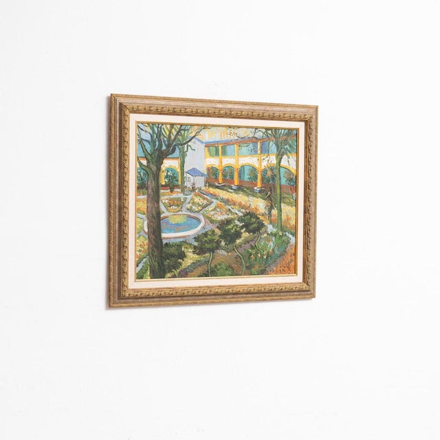 After Vincent Van Gogh, Landscape, 1970, Oil Painting, Framed For Sale - Image 4 of 13