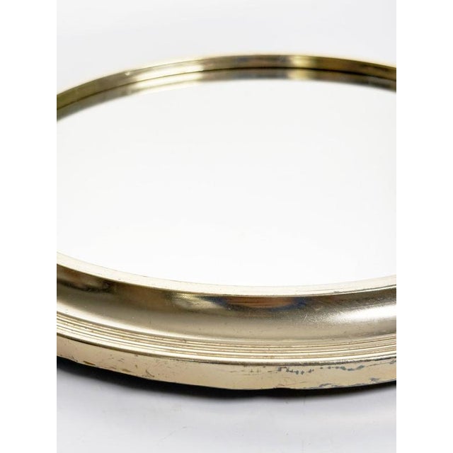 Art Deco Metal, Mirror and Wood Tray, France, 1940s For Sale - Image 9 of 15