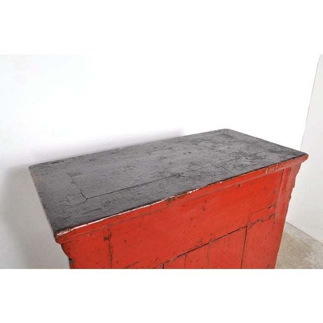 Black Antique Pine Cabinet, 1890s For Sale - Image 8 of 12