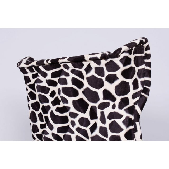 Black Mid-Century Wingback Armchair attributed to Miroslav Navratil, Czechia, 1950s For Sale - Image 8 of 12