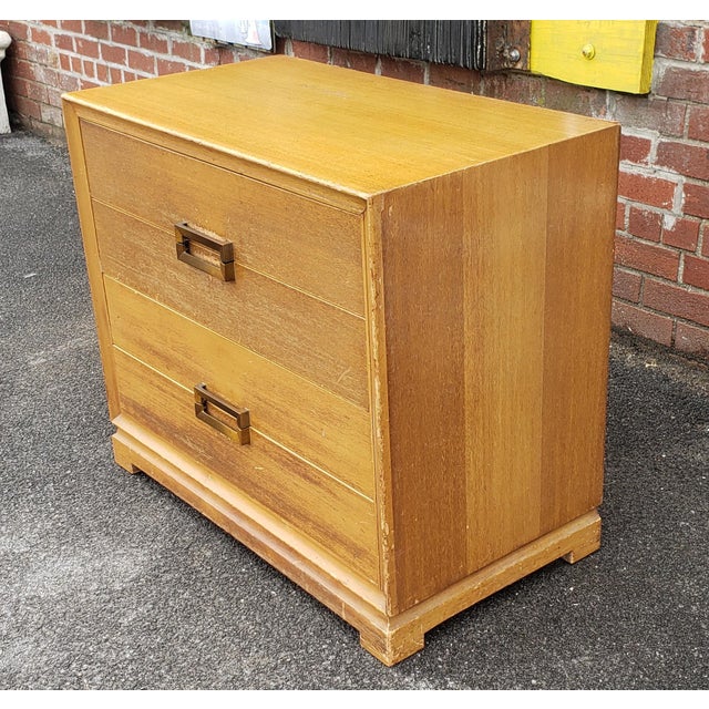 Vintage 1950s Blonde Mahogany Red Lion Table Co Mid ...