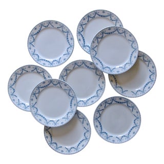 French Juliana Dessert Plates from Sarreguemines, 1888, Set of 9 For Sale