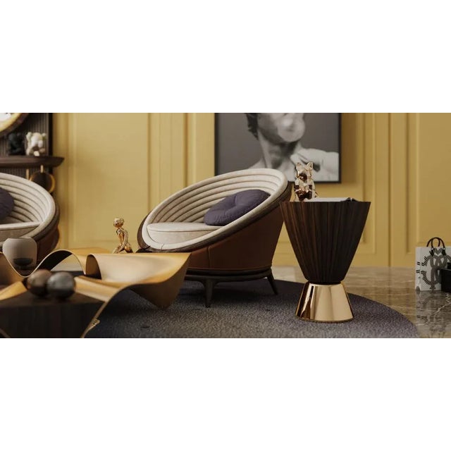 Wood Set of Goathi Stools by Alma de Luce For Sale - Image 7 of 11