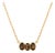 Three Stone Smoky Quartz Necklace | 18k Gold Plated Trilogy Gemstone Necklace | Unique Anniversary Gift for Her For Sale