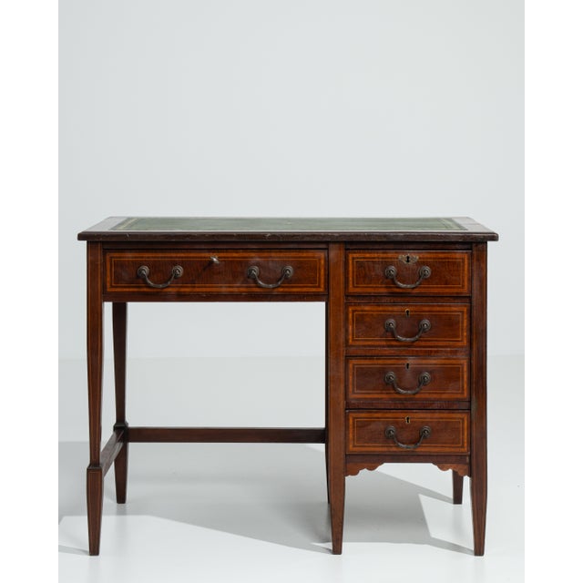 Edwardian Desk With Leather Top For Sale - Image 9 of 10
