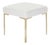 Astor Petite Brass Ottoman in Snow Velvet by Montage For Sale