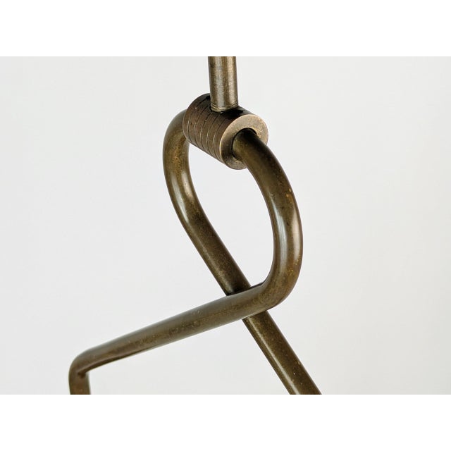 Brass and Clear Murano Glass Pendant Light attributed to Barovier & Toso For Sale - Image 4 of 13