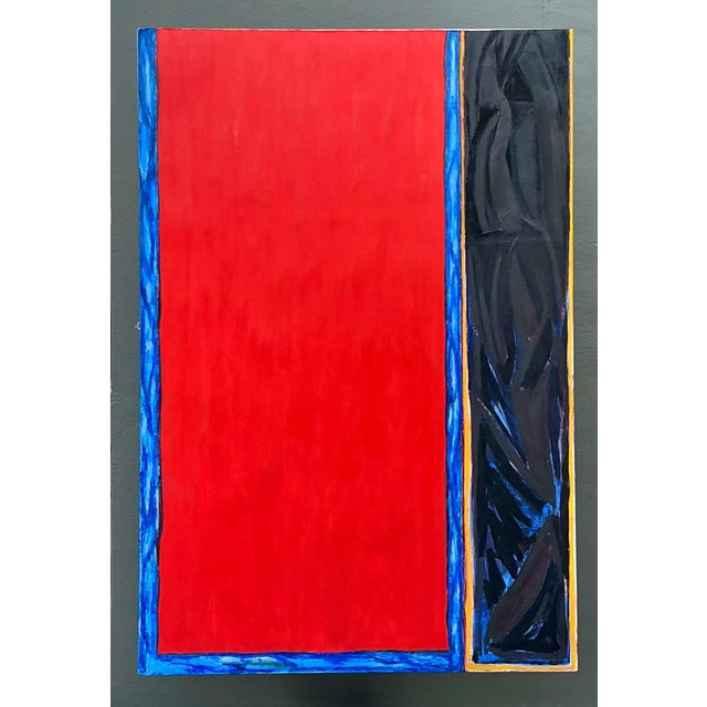 Contemporary Monumental Sharon Gold Color Block Abstract Painting For Sale - Image 3 of 15