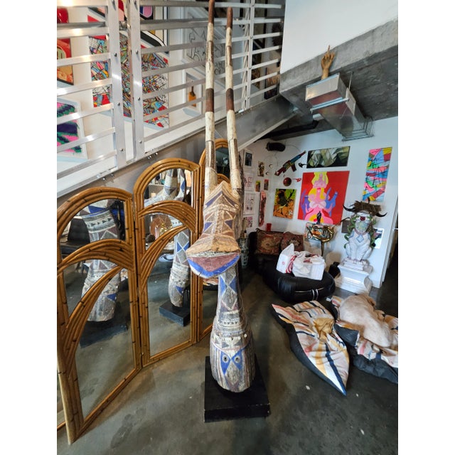 Mid Century Kurumba Adone Burkina Faso Headdress Mask For Sale - Image 10 of 11