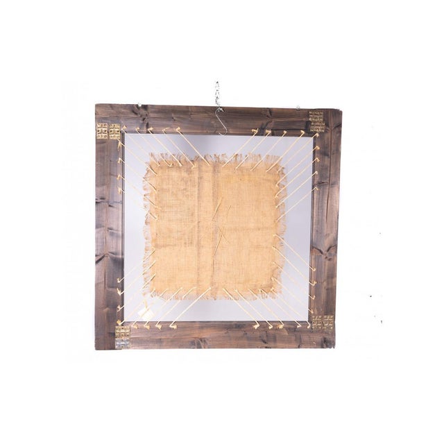 Ethnic Fabric Artwork with Wooden Frame For Sale - Image 6 of 7