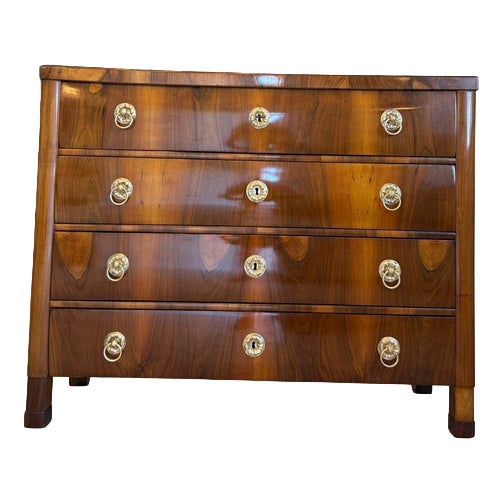 Antique Biedermeier Chest of Drawers in Walnut For Sale