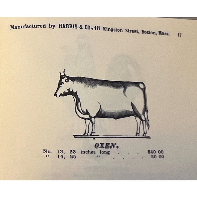 Stone Gray Late 20th Century Tin Cow/Ox Weathervane For Sale - Image 8 of 8