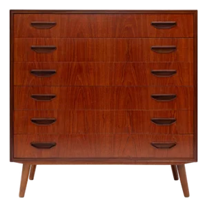 Vintage Danish Mid-Century Six Drawer Teak Dresser